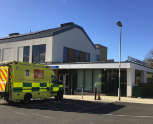 A photo of the outside of Bicester Community Hospital