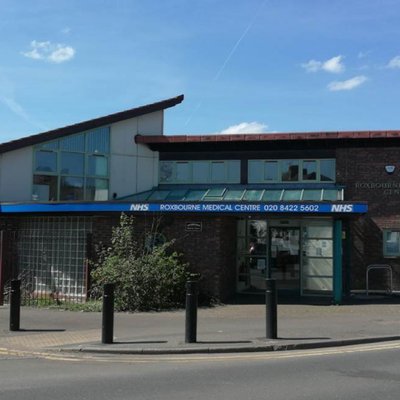 A photo of the outside of Roxbourne Medical Centre