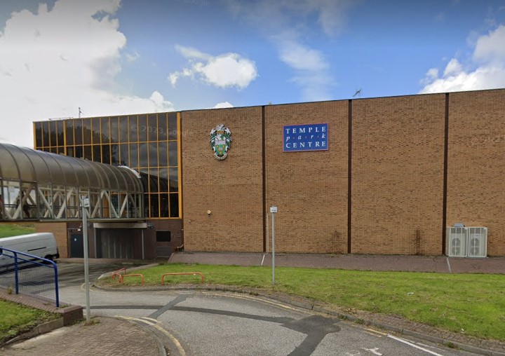 A photo of the outside of Temple Park Centre