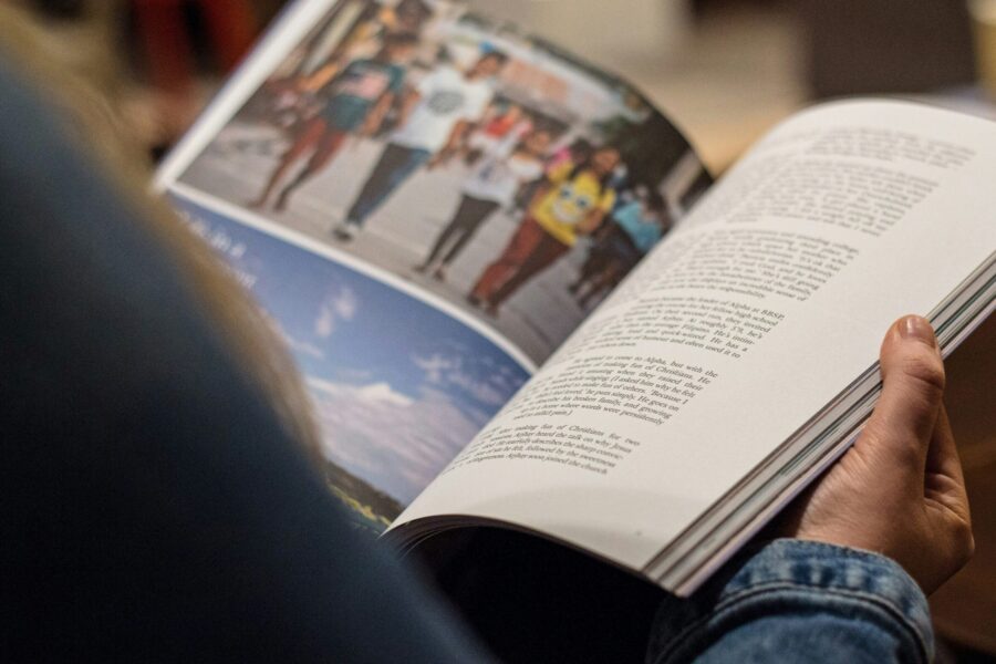 Healthcare publication in a magazine